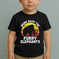 Bring Back The Furry Elephants Woolly Mammoth Funny Quote Toddler T-Shirt thumb 2