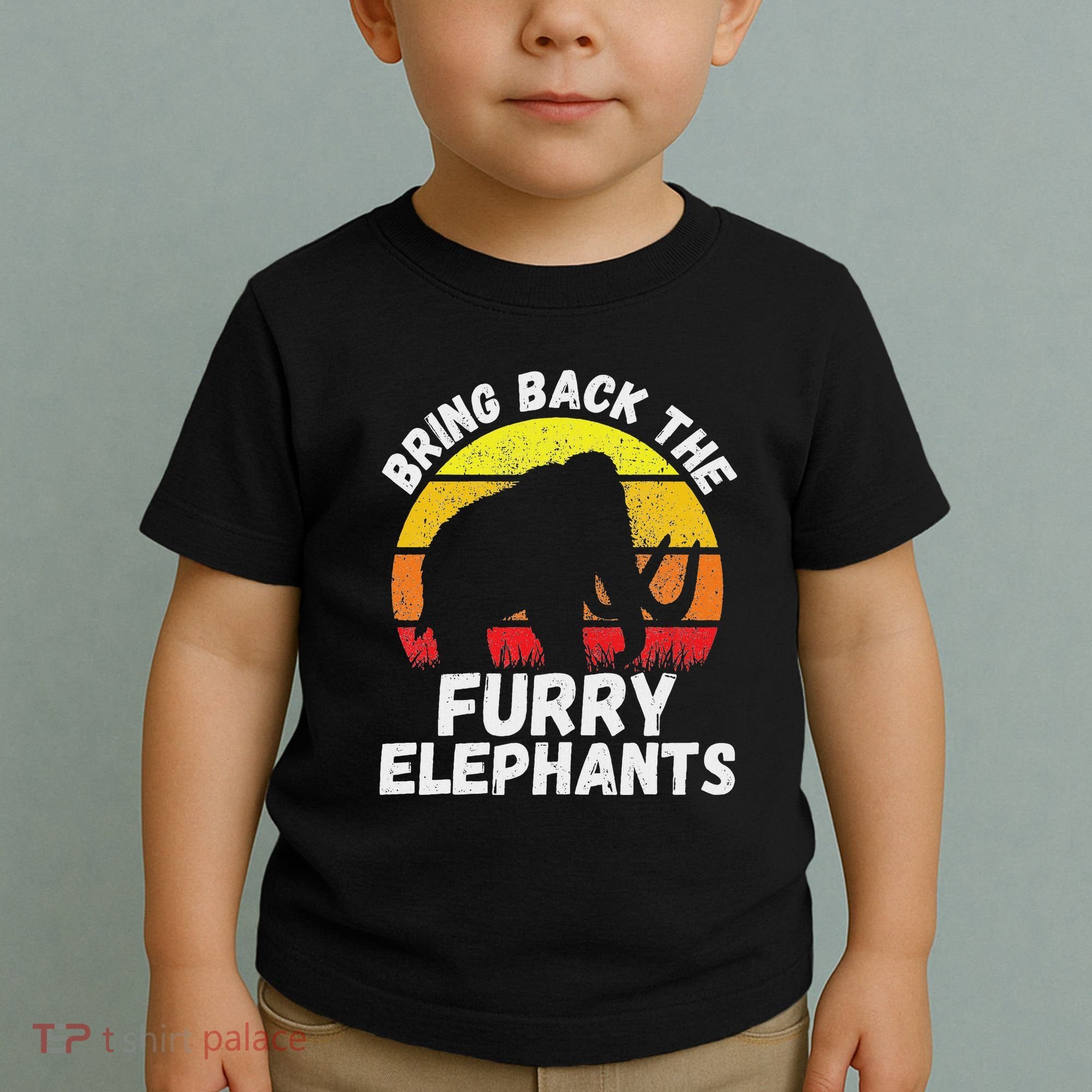 Bring Back The Furry Elephants Woolly Mammoth Funny Quote Toddler T-Shirt