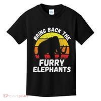 Bring Back The Furry Elephants Woolly Mammoth Funny Quote Kids T-Shirt thumb 0