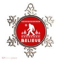 Bigfoot Believe Ugly Christmas Sweater Sasquatch Ornament thumb 0