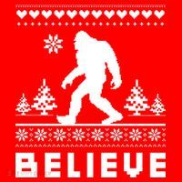 Bigfoot Believe Ugly Christmas Sweater Sasquatch Women's Tank Top thumb 5