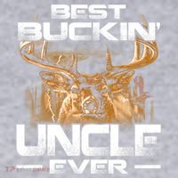 Best Buckin Uncle Ever Deer Hunting Bucking Father Gift Women's Racerback Cropped Tank thumb 2
