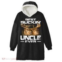 Best Buckin Uncle Ever Deer Hunting Bucking Father Gift Hooded Wearable Blanket thumb 0