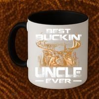 Best Buckin Uncle Ever Deer Hunting Bucking Father Gift Coffee Mug thumb 2