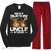 Best Buckin Uncle Ever Deer Hunting Bucking Father Gift Long Sleeve Pajama Set thumb 0