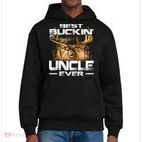 Best Buckin Uncle Ever Deer Hunting Bucking Father Gift District V.I.T. Heavyweight Hoodie thumb 0