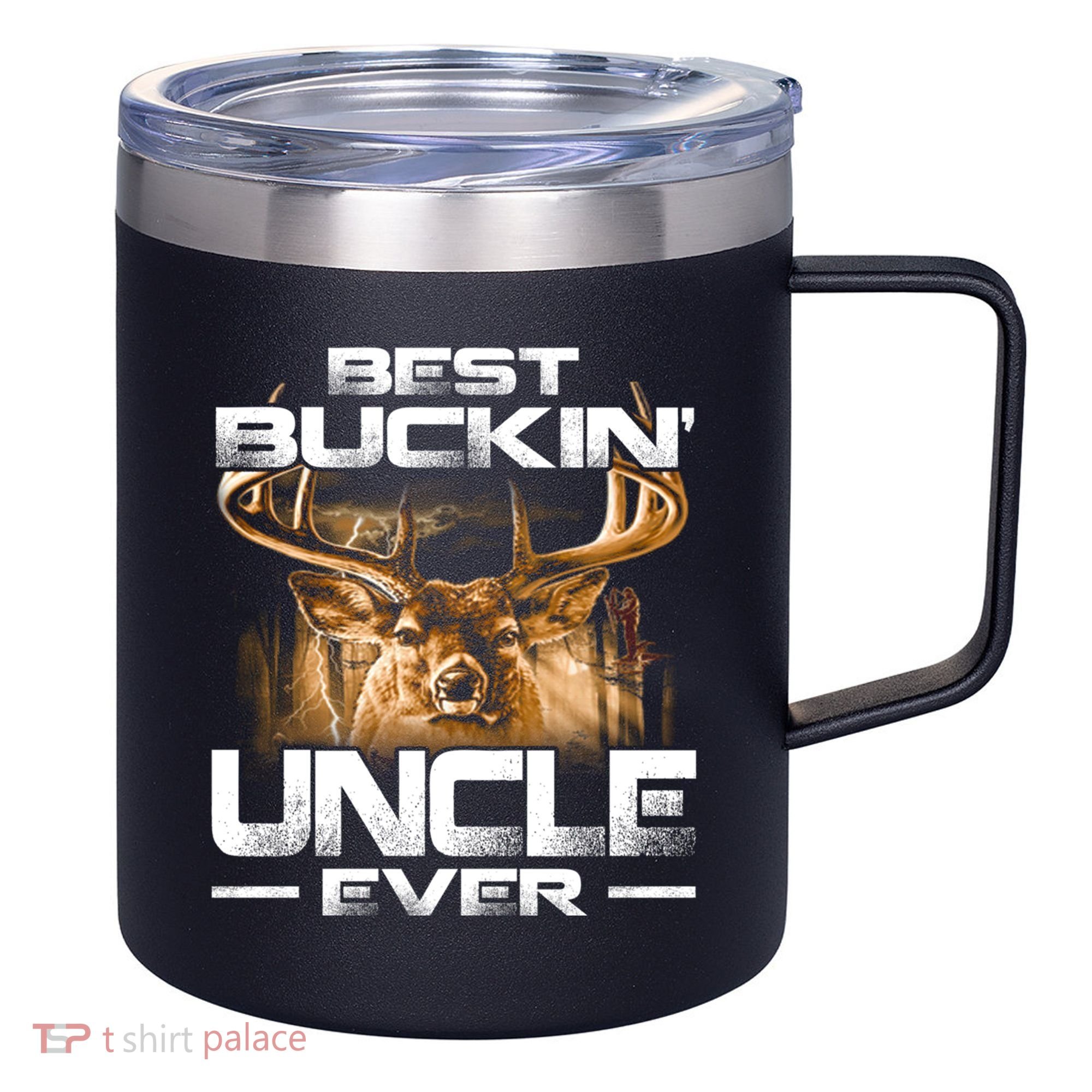 Best Buckin Uncle Ever Deer Hunting Bucking Father Gift 12oz Stainless Steel Coffee Mug