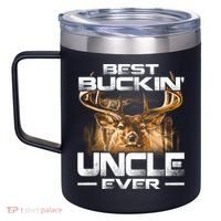 Best Buckin Uncle Ever Deer Hunting Bucking Father Gift 12oz Stainless Steel Coffee Mug thumb 2