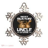 Best Buckin Uncle Ever Deer Hunting Bucking Father Gift Ornament thumb 0