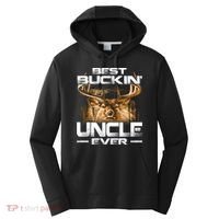 Best Buckin Uncle Ever Deer Hunting Bucking Father Gift Performance Fleece Hoodie thumb 0