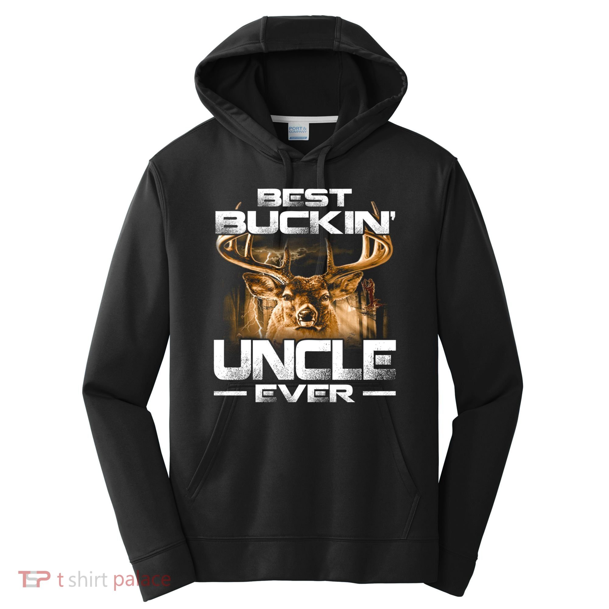 Best Buckin Uncle Ever Deer Hunting Bucking Father Gift Performance Fleece Hoodie