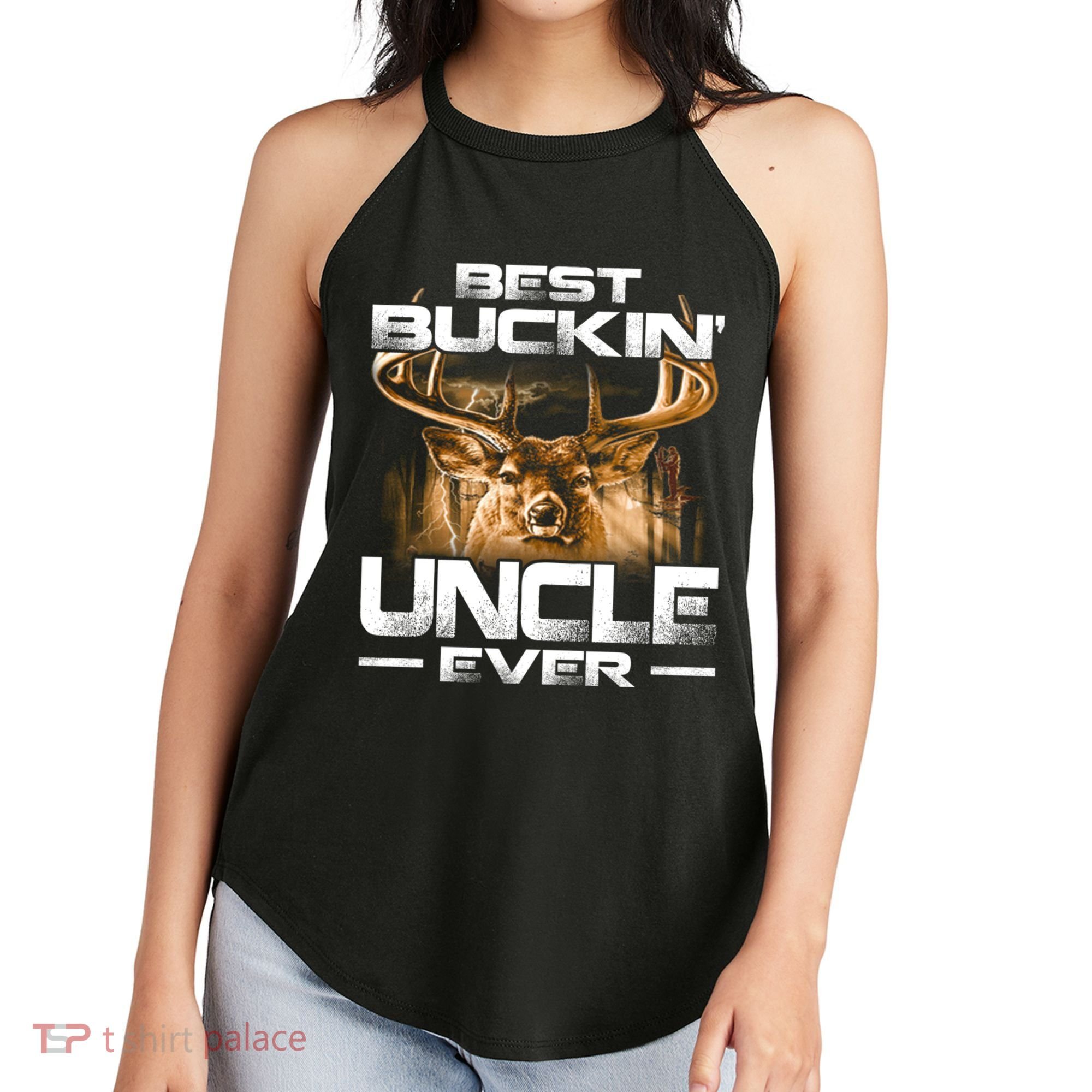 Best Buckin Uncle Ever Deer Hunting Bucking Father Gift Women's Perfect Tri Rocker Tank