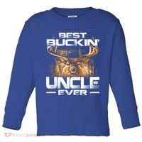 Best Buckin Uncle Ever Deer Hunting Bucking Father Gift Toddler Long Sleeve Shirt thumb 0