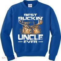 Best Buckin Uncle Ever Deer Hunting Bucking Father Gift Kids Sweatshirt thumb 0