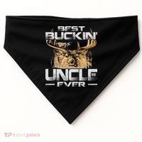 Best Buckin' Uncle Ever Deer Hunting Bucking Father USA-Made Doggie Bandana thumb 0