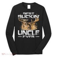 Best Buckin' Uncle Ever Deer Hunting Bucking Father Long Sleeve Shirt thumb 0