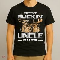 Best Buckin' Uncle Ever Deer Hunting Bucking Father T-Shirt thumb 3