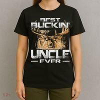 Best Buckin' Uncle Ever Deer Hunting Bucking Father T-Shirt thumb 4