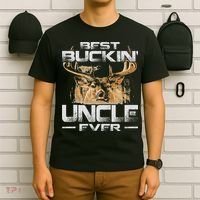 Best Buckin' Uncle Ever Deer Hunting Bucking Father T-Shirt thumb 6