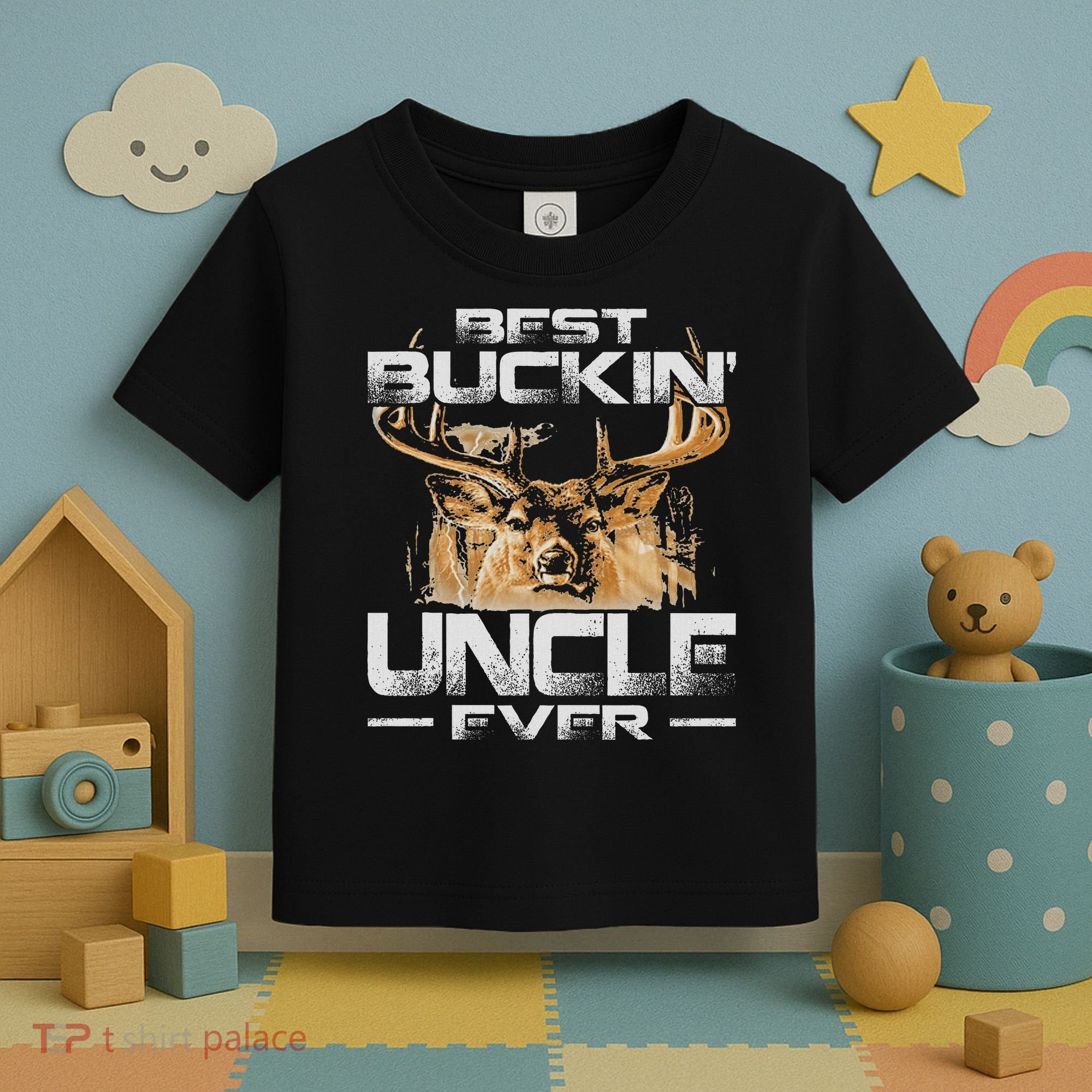 Best Buckin' Uncle Ever Deer Hunting Bucking Father Toddler T-Shirt