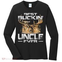 Best Buckin' Uncle Ever Deer Hunting Bucking Father Women's Long Sleeve Shirt thumb 0
