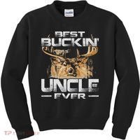 Best Buckin' Uncle Ever Deer Hunting Bucking Father Kids Sweatshirt thumb 0