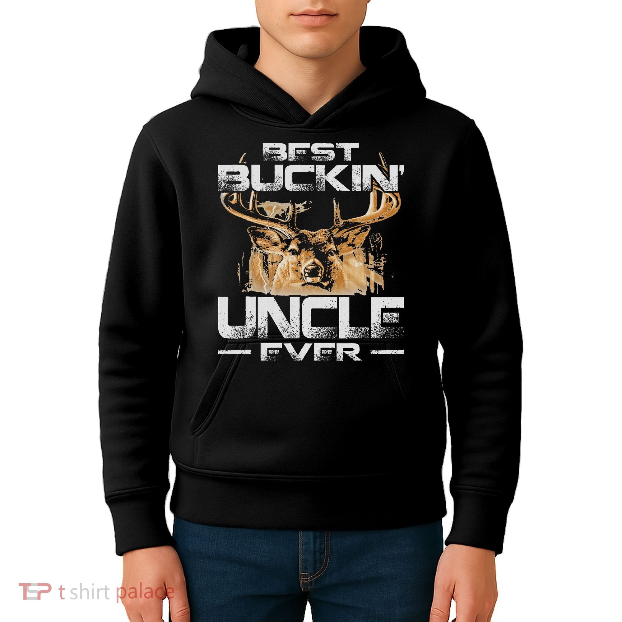 Best Buckin' Uncle Ever Deer Hunting Bucking Father Kids Hoodie