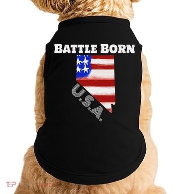 Battle Born Usa Nevada State Doggie Tank