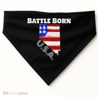 Battle Born Usa Nevada State USA-Made Doggie Bandana
