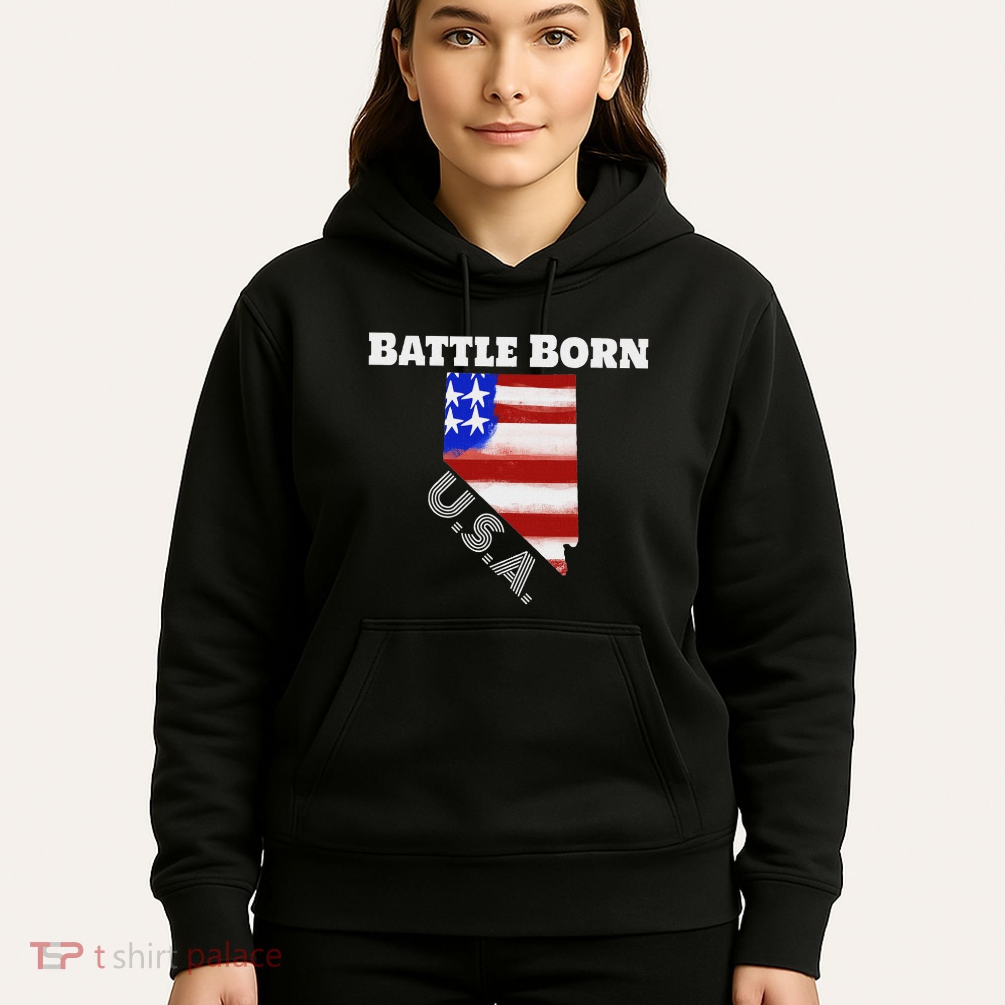 Battle Born Usa Nevada State Hoodie