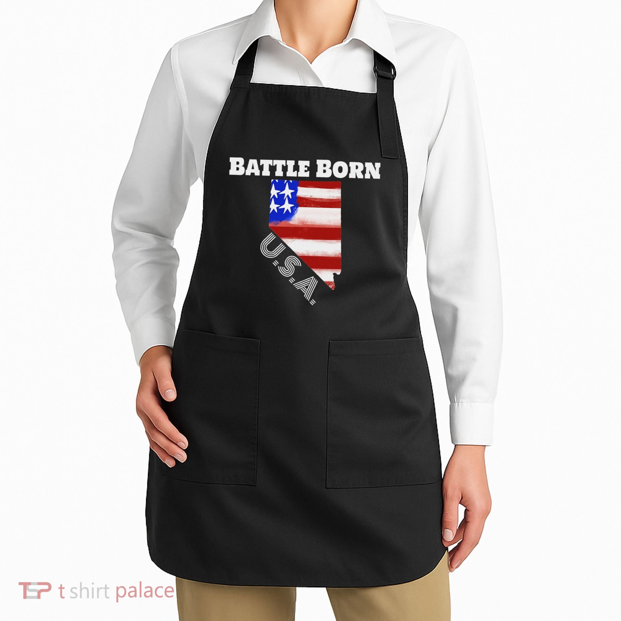 Battle Born Usa Nevada State Apron