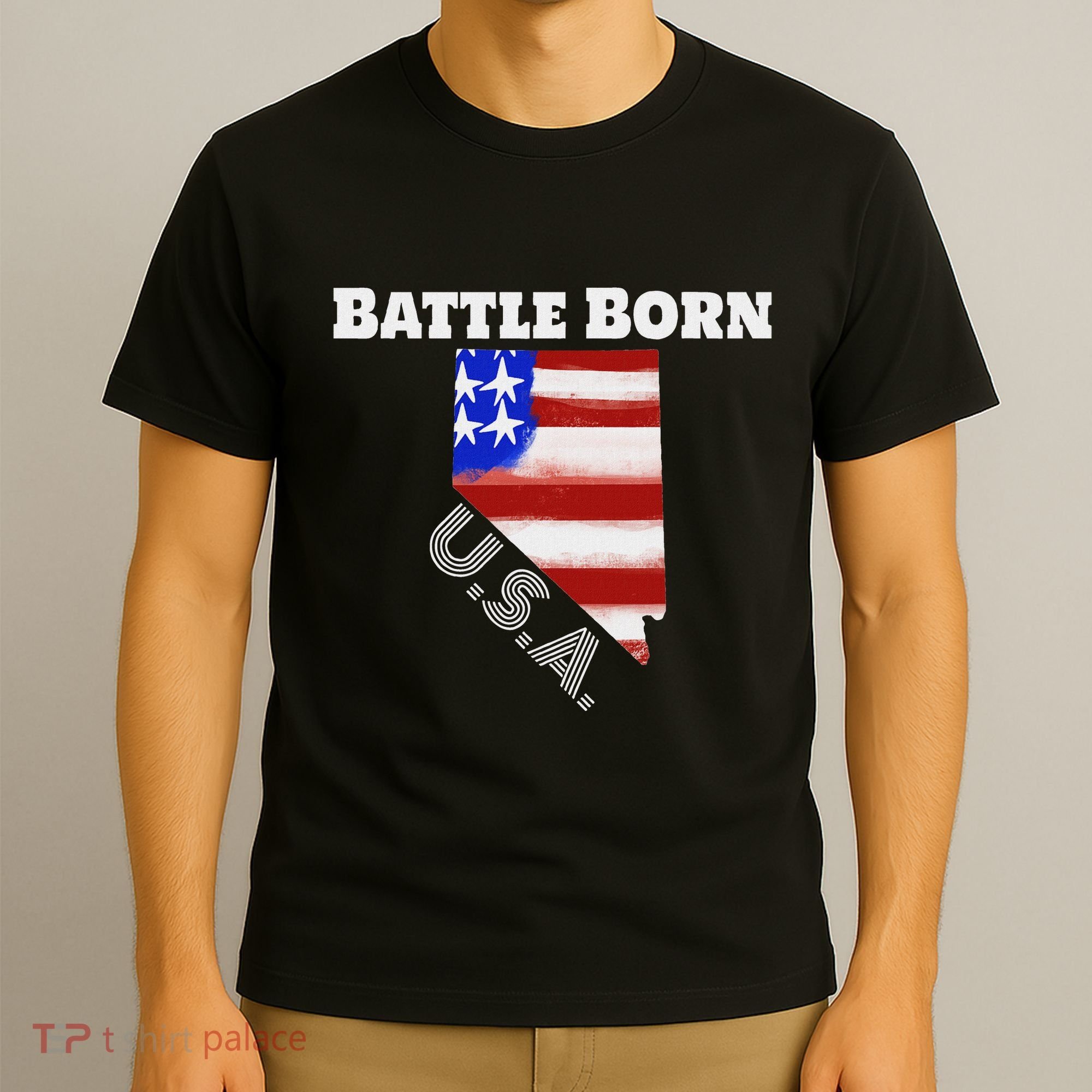 Battle Born Usa Nevada State T-Shirt