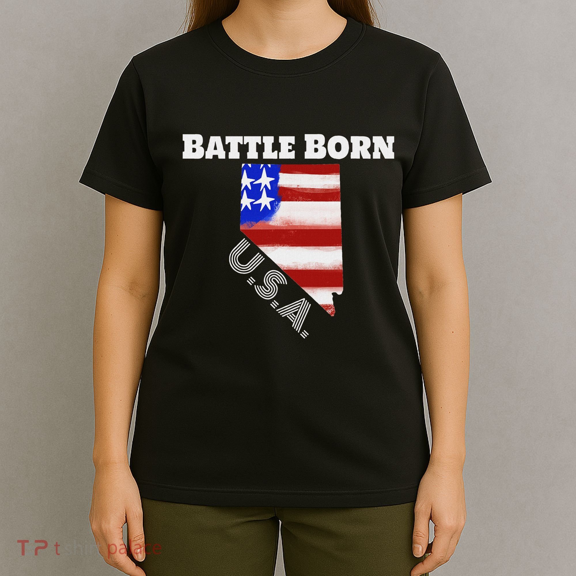 Battle Born Usa Nevada State T-Shirt