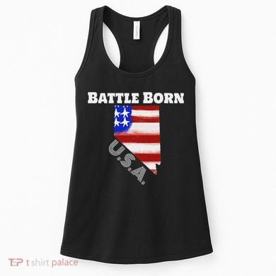 Battle Born Usa Nevada State Women's Tank Top