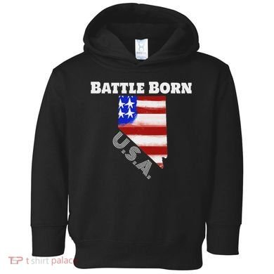 Battle Born Usa Nevada State Toddler Hoodie