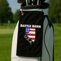 Battle Born Usa Nevada State Golf Towel thumb 2