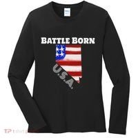 Battle Born Usa Nevada State Women's Long Sleeve Shirt thumb 0