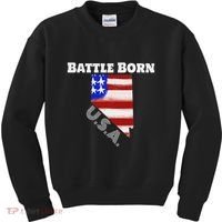 Battle Born Usa Nevada State Kids Sweatshirt thumb 0