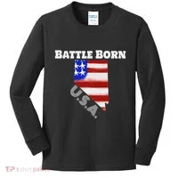 Battle Born Usa Nevada State Kids Long Sleeve Shirt thumb 0