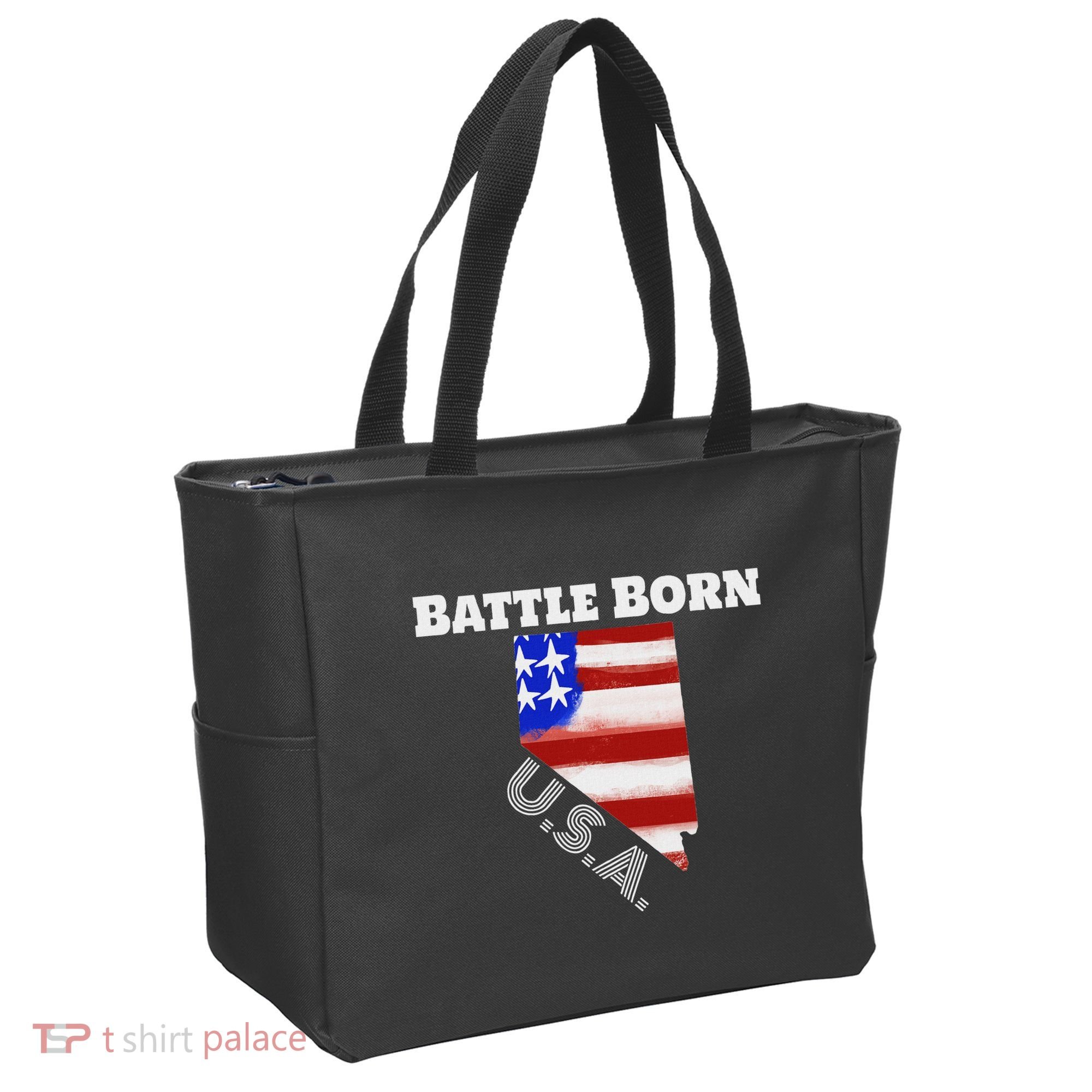 Battle Born Usa Nevada State Tote Bag