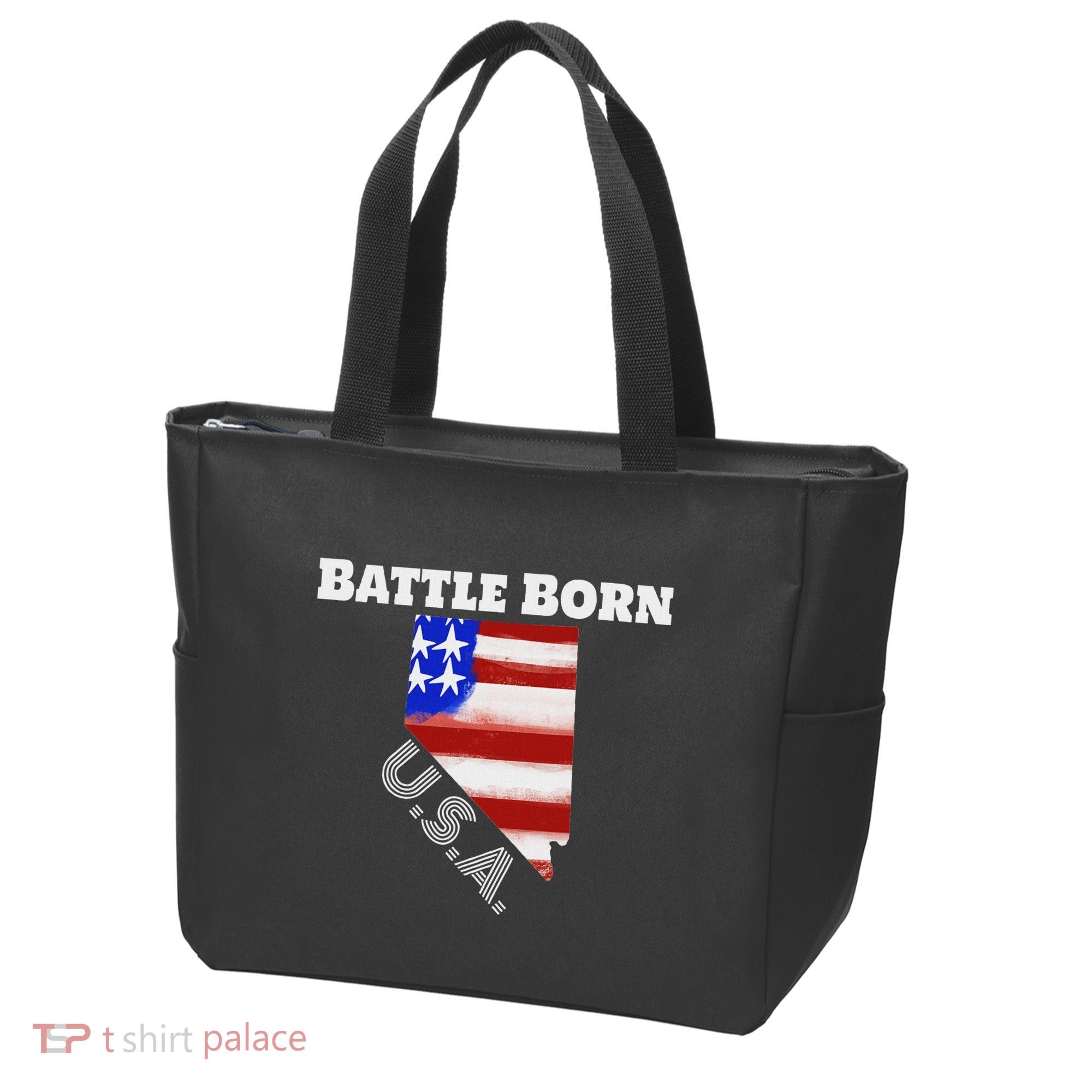 Battle Born Usa Nevada State Tote Bag