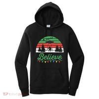 Bigfoot Believe Ufo Aliens Santa Claus Reindeer Christmas Great Gift Women's Hoodie thumb 0