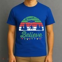 Bigfoot Believe Ufo Aliens Santa Claus Reindeer Christmas Great Gift T-Shirt thumb 3