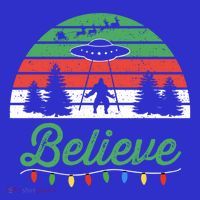 Bigfoot Believe Ufo Aliens Santa Claus Reindeer Christmas Great Gift Women's Tank Top thumb 5