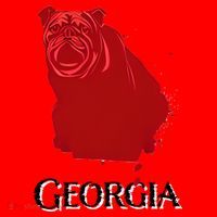 Bulldog/Georgia Santa Hat thumb 1