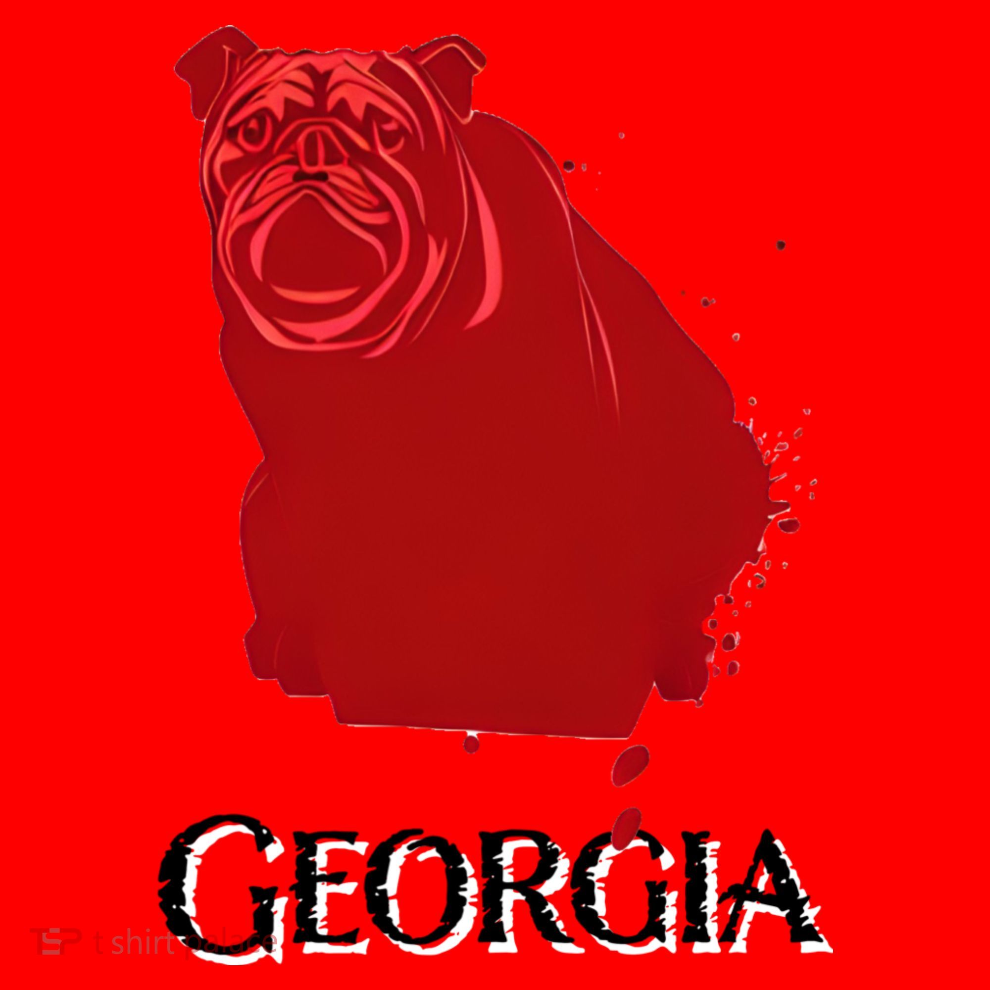 Bulldog/Georgia Santa Hat