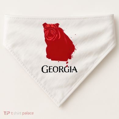 Bulldog/Georgia USA-Made Doggie Bandana