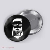 Badass Bearded Uncle Button thumb 0