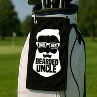 Badass Bearded Uncle Golf Towel thumb 2