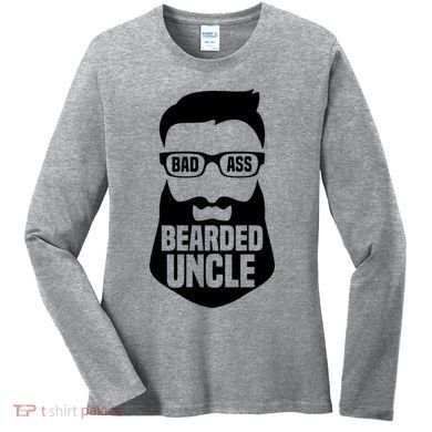 Badass Bearded Uncle Women's Long Sleeve Shirt